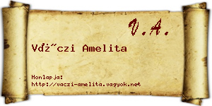 Váczi Amelita névjegykártya